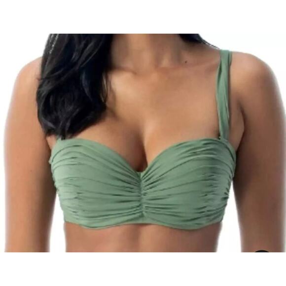 Coco Reef Charisma Underwire Bikini Top 36D 38D Palm Green NWT - Picture 2 of 6
